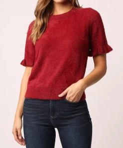 Best reviews of 😀 Another Love Sezanna Crewneck Sweater in Rhubarb - 👩 women 👏
