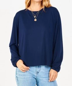 New 🎉 Another Love Matilda Long Sleeve Top in Navy - 👩 women 🧨