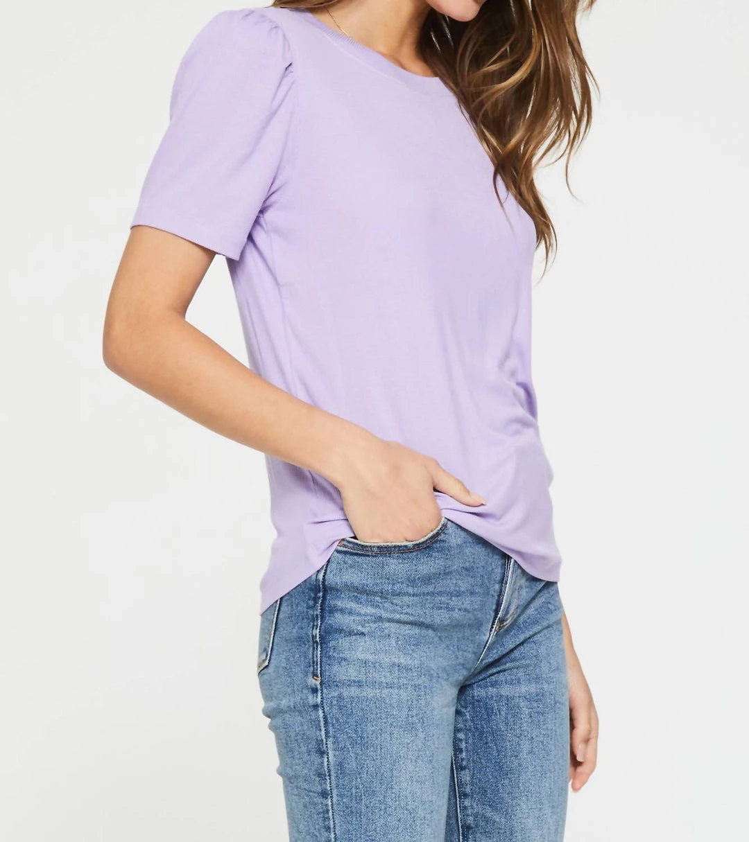 Best reviews of 🤩 Another Love Siena Rib Shirred Top in Lilac - 👩 women 👍 - Image 3