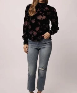 Best Sale โญ Another Love Cerise Mock Neck Floral Top in Multi - ๐ฉ women ๐
