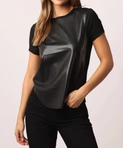 Coupon ๐ Another Love Elaina Short Sleeve Top in Black - ๐ฉ women ๐ฅฐ