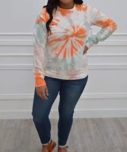 Top 10 🥰 Hazel Blues Brighter Days Tie Dye Top in Orange Multi - 👩 women 😉