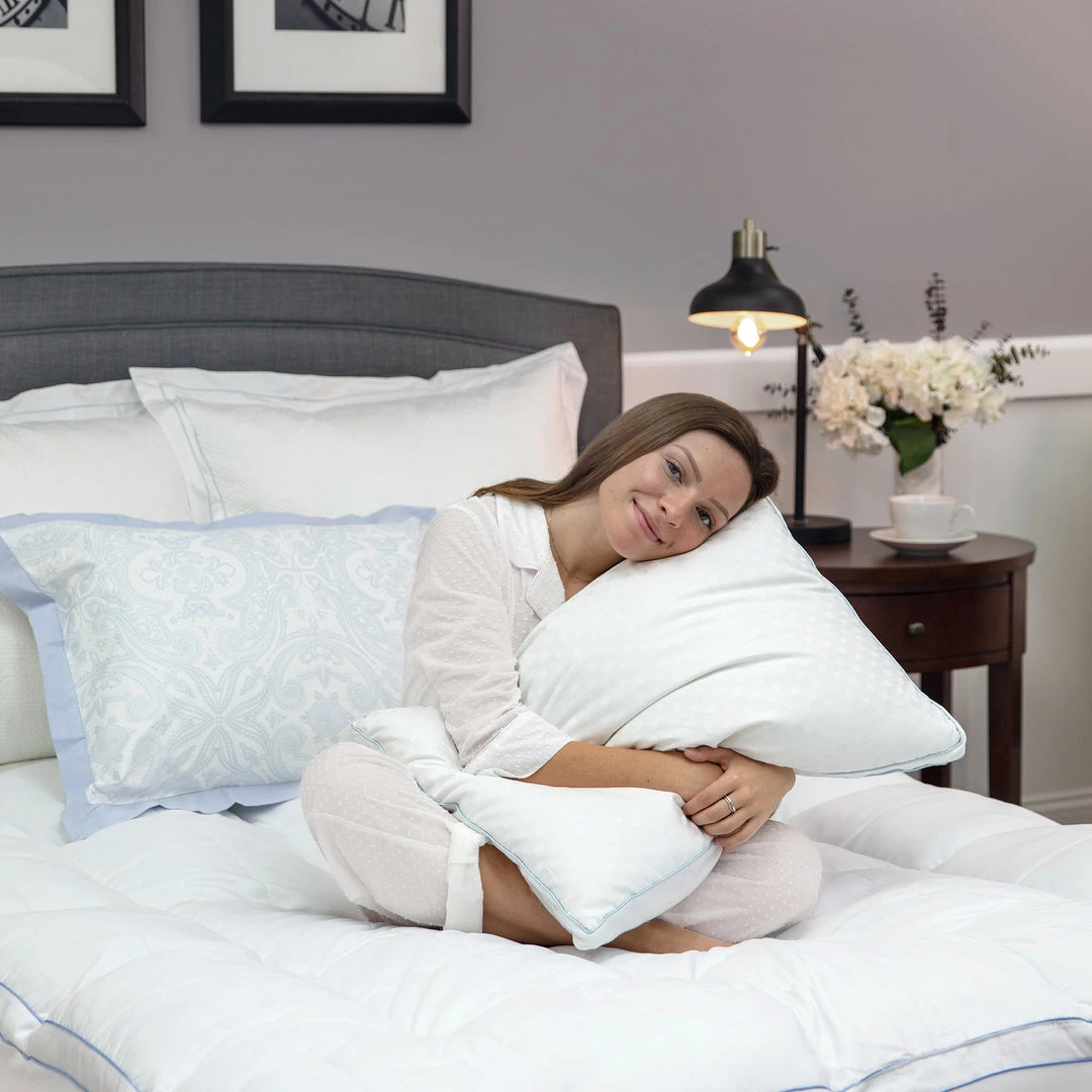 Promo ๐ SensorPEDIC Luxury Dual Comfort Reversible Standard Bed Pillow with 400 Thread Count Cotton Cover - 2 Pack ๐ - Image 5