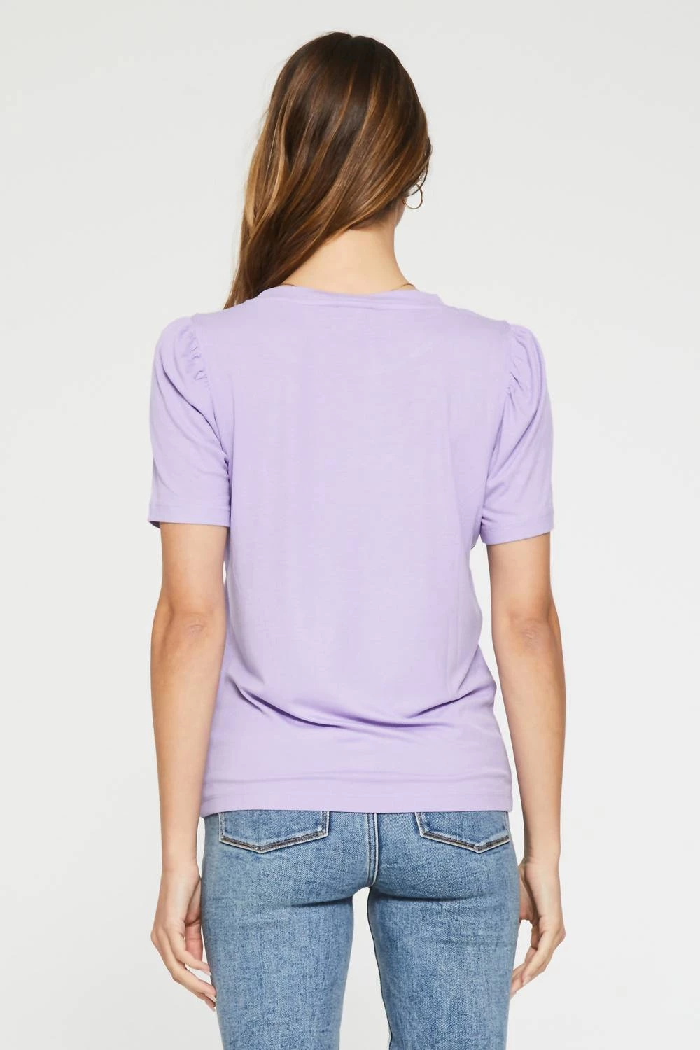 Best reviews of 🤩 Another Love Siena Rib Shirred Top in Lilac - 👩 women 👍 - Image 4