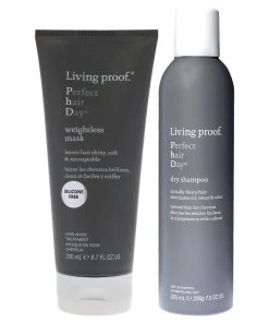 Coupon 🌟 Perfect Hair Day Weightless Mask and Perfect Hair Day (PhD) Dry Shampoo Kit by Living Proof for Unisex - 2 Pc Kit 6.7oz Mask, 7.3oz Dry Shampoo 😀