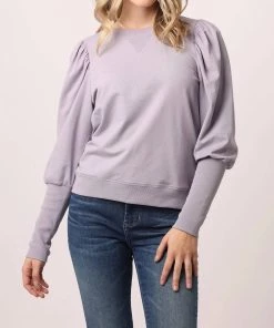 Top 10 🥰 Another Love Tara Puffy Long Sleeve Sweatshirt in Purple - 👩 women ❤️
