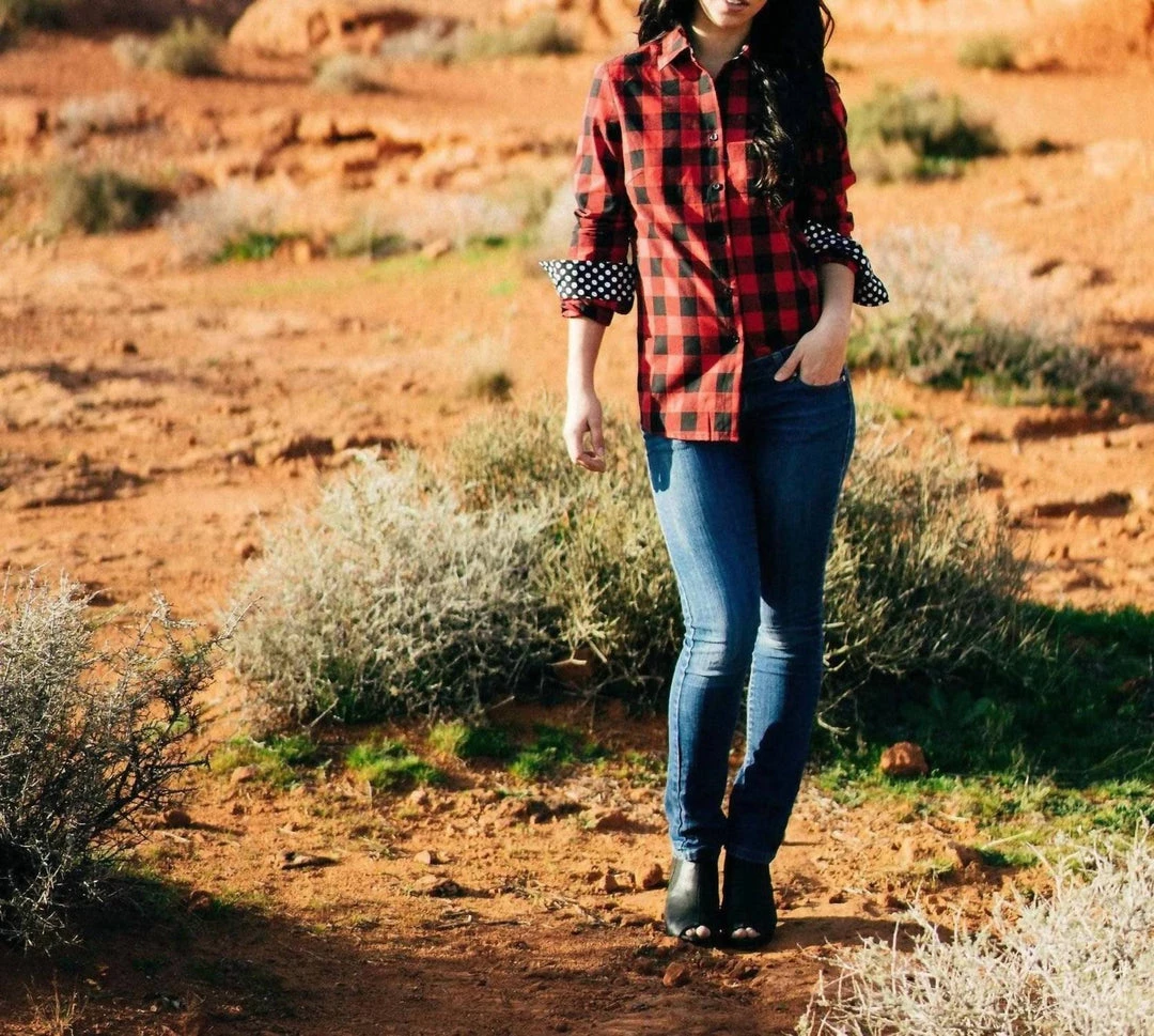 Best deal โค๏ธ Hazel Blues Button My Dots Top in Red - ๐ฉ women โค๏ธ - Image 3