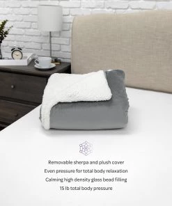 Best reviews of ๐ SensorPEDIC 15lb. Serenity Weighted Blanket with Removable Cover with Sherpa and Plush Fabrics ๐