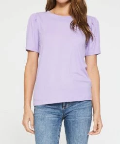 Best reviews of 🤩 Another Love Siena Rib Shirred Top in Lilac - 👩 women 👍