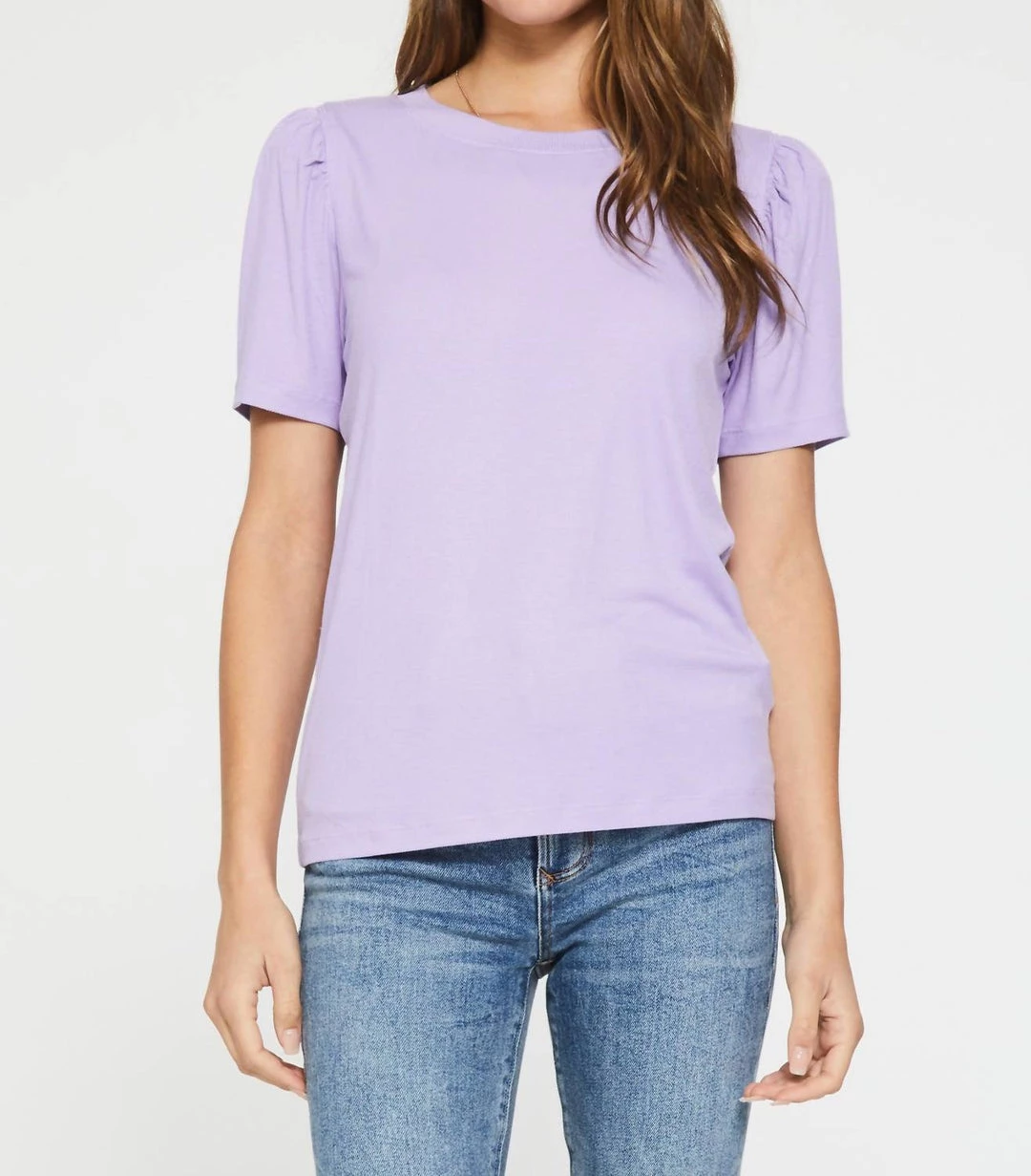 Best reviews of 🤩 Another Love Siena Rib Shirred Top in Lilac - 👩 women 👍