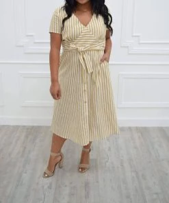 Cheapest 💯 Hazel Blues Paradise Awaits Midi 👗 Dress in Taupe - 👩 women 🔔