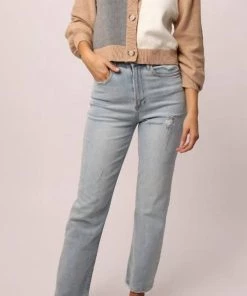 Cheapest 🤩 Another Love Issa Sweater in Tan Color Block - 👩 women 🤩