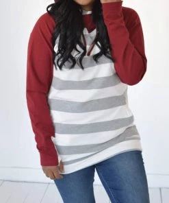 Buy 😀 Hazel Blues So Cowl Hoodie in Burgundy - 👩 women 🎉