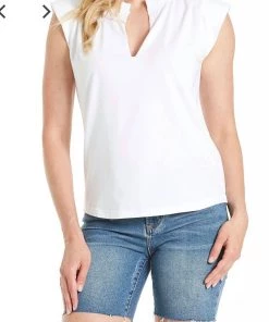 Discount 🎁 Another Love Shelley Front Slit Tank White in White - 👩 women 😍