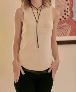 Outlet ⭐ Another Love Cora Sleeveless Tank Porcelain in Porcelain - 👩 women 🎉