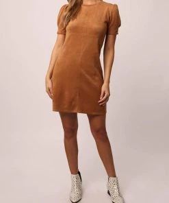 Best Sale โ Another Love Demi Suede ๐ Dress in Toffee - ๐ฉ women ๐งจ