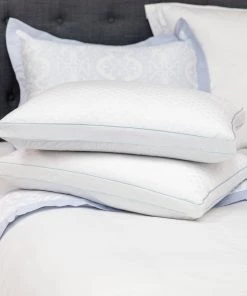 Promo 🛒 SensorPEDIC Luxury Dual Comfort Reversible Standard Bed Pillow with 400 Thread Count Cotton Cover - 2 Pack 🔔