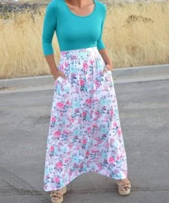 Hot Sale 😉 Hazel Blues Emily Jane Maxi 👗 Dress in Turquoise - 👩 women ✨